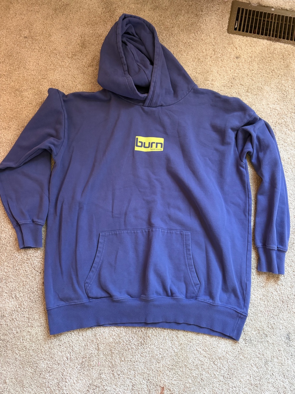 Burn Logo Pullover Hoodie in Purple